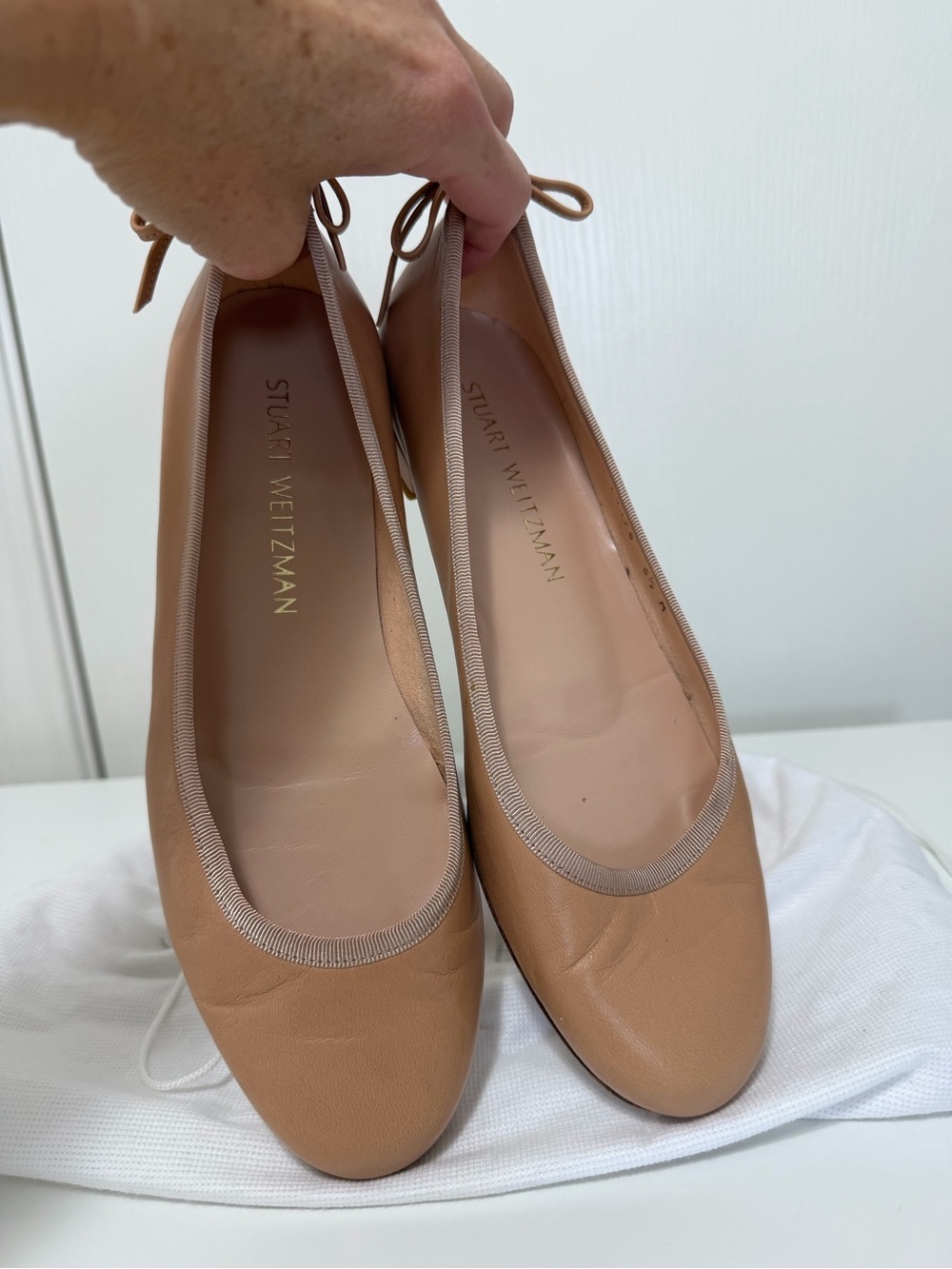 Stuart Weitzman Women's Leather Ballet Flats